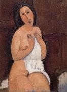 Amedeo Modigliani Nu assis a la chemise oil painting